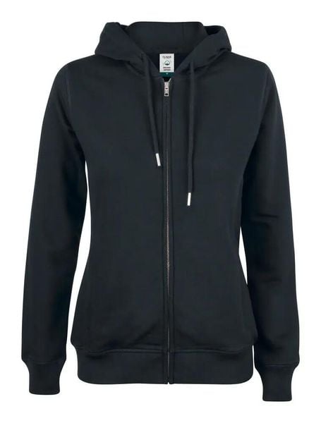 Clique Premium OC Hoody Full Zip Women — bluza rozpinana z bawełny organicznej. Czarne bluzy bez kaptura damskie CLIQUE, s, z bawełny. Za 294.72 zł.