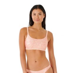 Góra od stroju kąpielowego Rip Curl Classic Surf D-Dd Crop 281. Brązowe bikini damskie Rip Curl, bez wzorów. Za 79.99 zł.