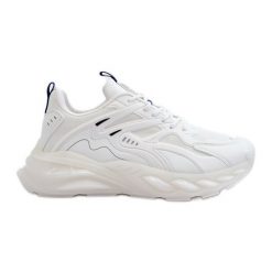 Buty Sportowe Sneakersy Męskie HI-POLY System Big Star NN174383 Białe. Białe buty sportowe na co dzień męskie z jeansu, bez zapięcia. Za 305.24 zł.