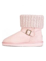 ISLAND BOOT Botki zimowe "Kourtney" w kolorze jasnoróżowym rozmiar: 38. Różowe botki damskie Island Boot, na zimę, z materiału, bez obcasa, bez zapięcia. Za 152.99 zł.