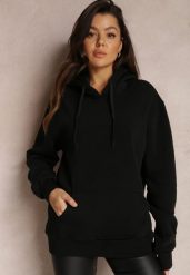 Czarna Bluza Bawełniana z Kapturem Marmi. Czarne bluzy z kapturem damskie Renee, xl, z bawełny. Za 39.99 zł.