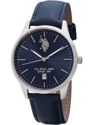 U.S. Polo Assn. Zegarek kwarcowy w kolorze srebrno-granatowym rozmiar: onesize. Niebieskie, analogowe zegarki męskie U.S. Polo Assn., metalowe. Za 253.45 zł.