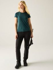 Regatta Spodnie trekkingowe "Mountain III" w kolorze czarnym rozmiar: 42. Czarne spodnie dresowe damskie Regatta, bez wzorów. Za 198.56 zł.