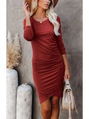 LA Angels Sukienka w kolorze jasnobrązowym rozmiar: XL. Brązowe sukienki damskie LA Angels, xl, bez wzorów, z wiskozy, bez kołnierzyka, bez ramiączek, midi. Za 126.99 zł.