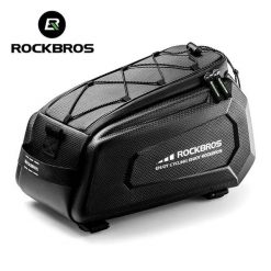 Sakwa, torba rowerowa na bagażnik rowerowy, twarda (30140059001) ROCKBROS. Czarne torebki klasyczne damskie ROCKBROS, bez wzorów, z materiału, bez dodatków. Za 139.00 zł.