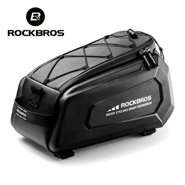 Sakwa, torba rowerowa na bagażnik rowerowy, twarda (30140059001) ROCKBROS. Czarne torby męskie na ramię ROCKBROS, bez wzorów, z materiału, na ramię. Za 139.00 zł.