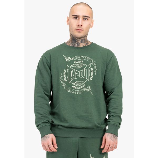 Klasyczna bluza z okrągłym dekoltem Tapout Spirit. Zielone bluzy bez kaptura męskie TAPOUT. Za 234.50 zł.