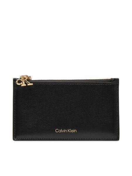 Calvin Klein Portfel Ck Zip Cardcase 6Cc LV04F1076G Czarny. Czarne portfele damskie CALVIN KLEIN, bez wzorów, ze skóry. Za 149.99 zł.