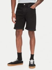 Jack & Jones Szorty jeansowe Rick 12269497 Czarny Regular Fit. Czarne szorty męskie Jack & Jones, bez wzorów, z bawełny. Za 79.99 zł.