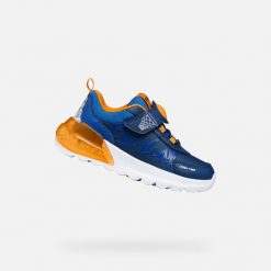 Buty GEOX J ACTIVART ILLUMINUS Niebieski. Brązowe buty fitness męskie Geox, na fitness i siłownię. Za 233.99 zł.