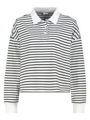 Eight2Nine Koszulka polo w kolorze biało-czarnym rozmiar: XL. Białe bluzki damskie Eight2Nine, xl, bez wzorów, z bawełny, bez kołnierzyka, bez ramiączek. Za 73.93 zł.