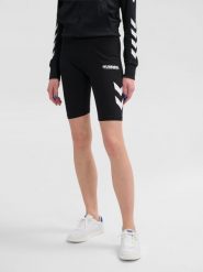 Szorty damskie Hummel Legacy. Czarne spodenki sportowe damskie HUMMEL, xs, z bawełny, na fitness i siłownię. Za 76.15 zł.