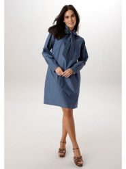 Aniston Sukienka w kolorze niebieskim rozmiar: 42. Niebieskie sukienki damskie Aniston, na co dzień, bez wzorów, z bawełny, bez kołnierzyka, bez ramiączek, midi, proste. Za 217.99 zł.