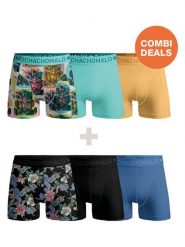 Muchachomalo Bokserki (6 par) w kolorze czarno-żółto-turkusowym rozmiar: M. Czarne bokserki męskie Muchachomalo, bez wzorów. Za 217.99 zł.