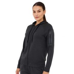 Bluza damska wełniana z kapturem Brubeck OUTDOOR MERINO. Szare bluzy z kapturem damskie Brubeck, l, z elastanu. Za 399.00 zł.