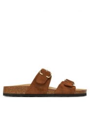 ONLY Shoes Klapki Onlmaxi-13 Pu Strap Buckle 15331392 Brązowy. Brązowe klapki damskie ONLY Shoes, bez wzorów, z materiału, bez obcasa. Za 129.99 zł.