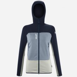 Bluza turystyczna damska Millet Fusion Grid Hoodie active fit Polartec PowerGrid. Białe bluzy z kapturem damskie Millet, m, z tkaniny. Za 593.56 zł.