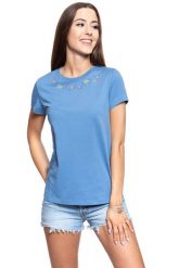 MUSTANG T SHIRT DAMSKI Alexia C Print Quiet Harbor 1009452 5407. Niebieskie t-shirty damskie Mustang, s, bez wzorów, bez kołnierzyka. W wyprzedaży za 39.99 zł.