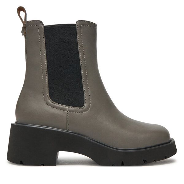 Sztyblety Camper. Szare botki damskie Camper, bez obcasa, na płaskiej podeszwie, bez zapięcia. Za 599.99 zł.