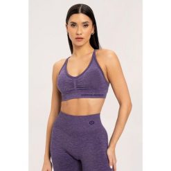 Stanik fitness cardio damski Gym Glamour seamless. Szare biustonosze sportowe damskie GYM GLAMOUR, bez wzorów. Za 159.99 zł.
