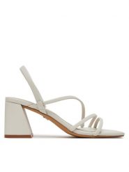Aldo Sandały Atlanticus 13706601 Biały. Białe sandały damskie Aldo, bez wzorów, ze skóry, bez obcasa, na słupku. Za 199.99 zł.