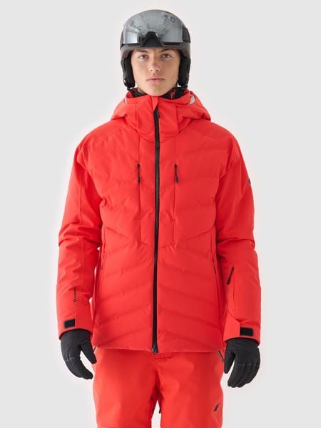 4F Kurtka narciarska membrana Dermizax 20000 męska - czerwona XXL. Czerwone kurtki męskie 4f, na zimę, m, z aplikacjami, z dzianiny, klasyczne, z kapturem. Za 1,799.99 zł.