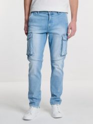 Jeansy męskie typu cargo błękitne Ian 217. Niebieskie jeansy męskie Big Star. W wyprzedaży za 249.99 zł.