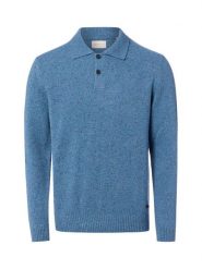 Gant dzianinowa koszulka polo z domieszką wełny Mężczyźni niebieski, L. Niebieskie koszulki polo męskie Gant, l, bez wzorów, z dzianiny, bez ramiączek. Za 849.95 zł.