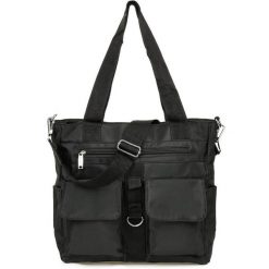 Shopper bag czarny Beltimore A4 J31. Czarne shopper bag damskie bez wzorów, bez dodatków. Za 142.99 zł.