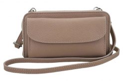 Listonoszka portfel 2w1 BARBERINI'S pudrowa 909-18. Czerwone shopper bag damskie Barberinis, bez wzorów, ze skóry, przez ramię, duże, bez dodatków. Za 159.99 zł.