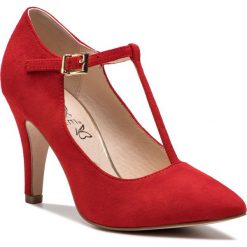 Półbuty CAPRICE - 9-24400-22 Red Suede 524. Czerwone półbuty damskie Caprice, bez wzorów, ze skóry, eleganckie, bez obcasa, na obcasie. W wyprzedaży za 189.00 zł.