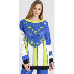 SWETER PINKO. Czarne swetry klasyczne damskie Pinko, l, ze splotem, bez kołnierzyka. Za 843.00 zł.