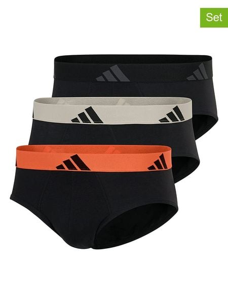 Adidas Slipy (3 pary) w kolorze czarnym rozmiar: L. Czarne slipki męskie Adidas, bez wzorów. Za 100.75 zł.