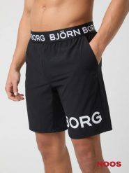 Bjorn_borg BORG 9" SHORTS z recyklingowanego poliestru – BLACK BEAUTY. Czarne szorty męskie Björn Borg, bez wzorów, sportowe. Za 247.00 zł.