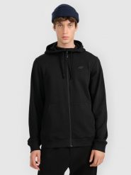 4F Bluza dresowa rozpinana z kapturem męska - czarna XL. Czarne bluzy z kapturem męskie 4f, m, z dresówki. Za 159.99 zł.