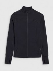 4F Bluza treningowa slim szybkoschnąca damska - czarna S. Czarne bluzy bez kaptura damskie 4f, s. Za 199.99 zł.