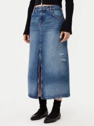 HUGO Spódnica jeansowa 50531699 Niebieski Regular Fit. Niebieskie spódniczki damskie Hugo, s, bez wzorów, z bawełny. Za 279.99 zł.