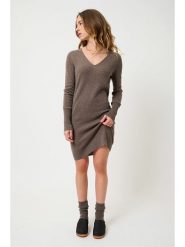 AUTHENTIC CASHMERE Kaszmirowa sukienka "Capelet" w kolorze brązowym rozmiar: S. Brązowe sukienki damskie AUTHENTIC CASHMERE, s, bez wzorów, z kaszmiru, bez kołnierzyka, bez ramiączek, midi. Za 413.99 zł.