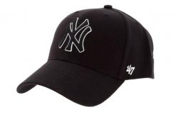 Czapka z daszkiem - New York Yankees Czapka regulowana. Niebieskie czapki męskie 47 Brand, bez wzorów, z materiału. Za 190.50 zł.