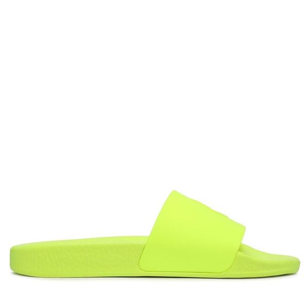 Klapki Polo Ralph Lauren. Żółte klapki damskie Polo Ralph Lauren, bez wzorów, bez obcasa. Za 192.99 zł.