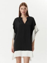 KARL LAGERFELD Sukienka plażowa B2W13016 Czarny Loose Fit. Czarne sukienki damskie Karl Lagerfeld, na plażę, xs, bez wzorów, z syntetyku, bez kołnierzyka, bez ramiączek. Za 849.99 zł.