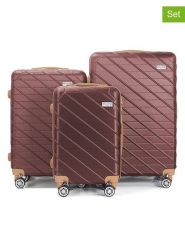Maison héritage PARIS 3-częściowy zestaw "Saint Germain" w kolorze brązowym rozmiar: onesize. Czerwone walizki maison héritage PARIS, bez wzorów, z materiału. Za 409.97 zł.
