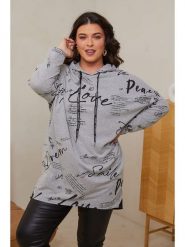 Curvy Lady Sukienka dresowa w kolorze szarym rozmiar: 44/46. Szare sukienki damskie Curvy Lady, z aplikacjami, z bawełny, klasyczne, bez kołnierzyka, bez ramiączek, mini. Za 140.20 zł.