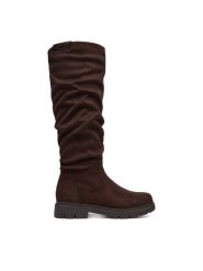 Go Soft Kozaki CEO-SWC014-3 Brązowy. Brązowe kozaki damskie GO SOFT, z materiału, bez obcasa, na płaskiej podeszwie. Za 249.99 zł.