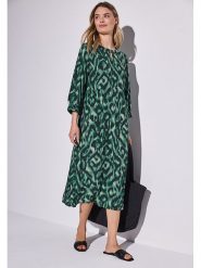 Street One Sukienka w kolorze zielono-czarnym rozmiar: 42. Czarne sukienki damskie Street One, bez wzorów, z wiskozy, street, bez kołnierzyka, bez ramiączek, midi. Za 143.56 zł.