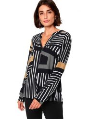 WITT WEIDEN Bluzka w kolorze czarnym rozmiar: 40. Czarne bluzki damskie WITT WEIDEN, bez wzorów, z wiskozy, bez kołnierzyka, bez ramiączek. Za 65.54 zł.