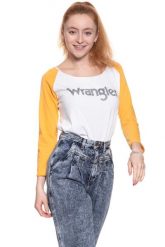 WRANGLER T SHIRT DAMSKI RAGLAN CROP LS TEE WHITE W718CF912 112130920. Białe t-shirty damskie Wrangler, xs, bez wzorów, bez kołnierzyka. W wyprzedaży za 39.99 zł.
