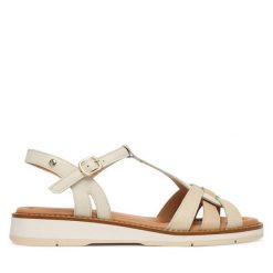 Sandały Pikolinos. Białe sandały damskie Pikolinos, bez wzorów, bez obcasa, na płaskiej podeszwie. Za 559.99 zł.