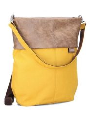 Zwei Torebka "Olli OR12" w kolorze żółto-jasnobrązowym - 33 x 34 x 14 cm rozmiar: onesize. Żółte walizki Zwei, bez wzorów, z materiału. Za 166.10 zł.