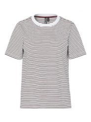 Pieces Koszulka "Pcria" w kolorze biało-bordowym rozmiar: M. Białe t-shirty damskie Pieces, m, bez wzorów, z bawełny, bez kołnierzyka. Za 62.03 zł.